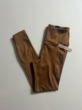 NWT VSX Essential Pocket Leggings, Brown, Size XS